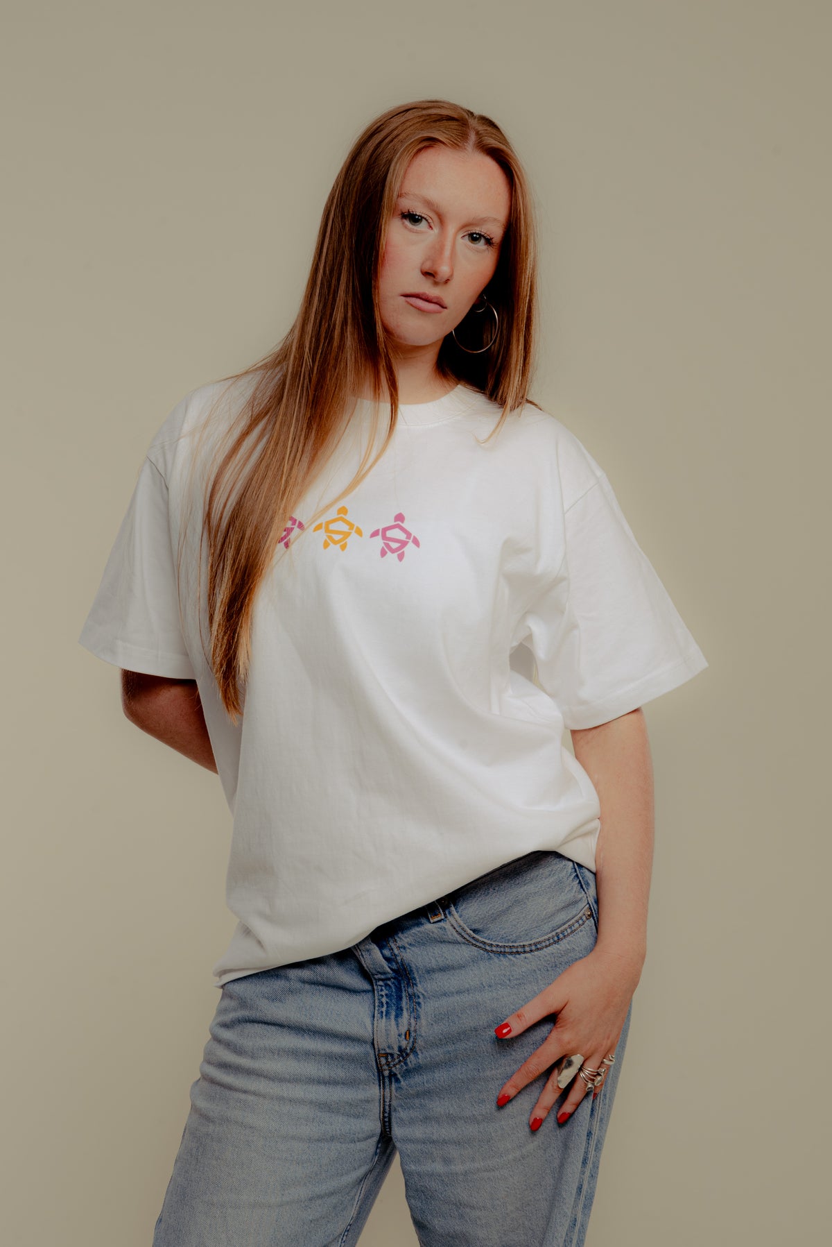 WHITE OG TEE [ORANGE/PINK]