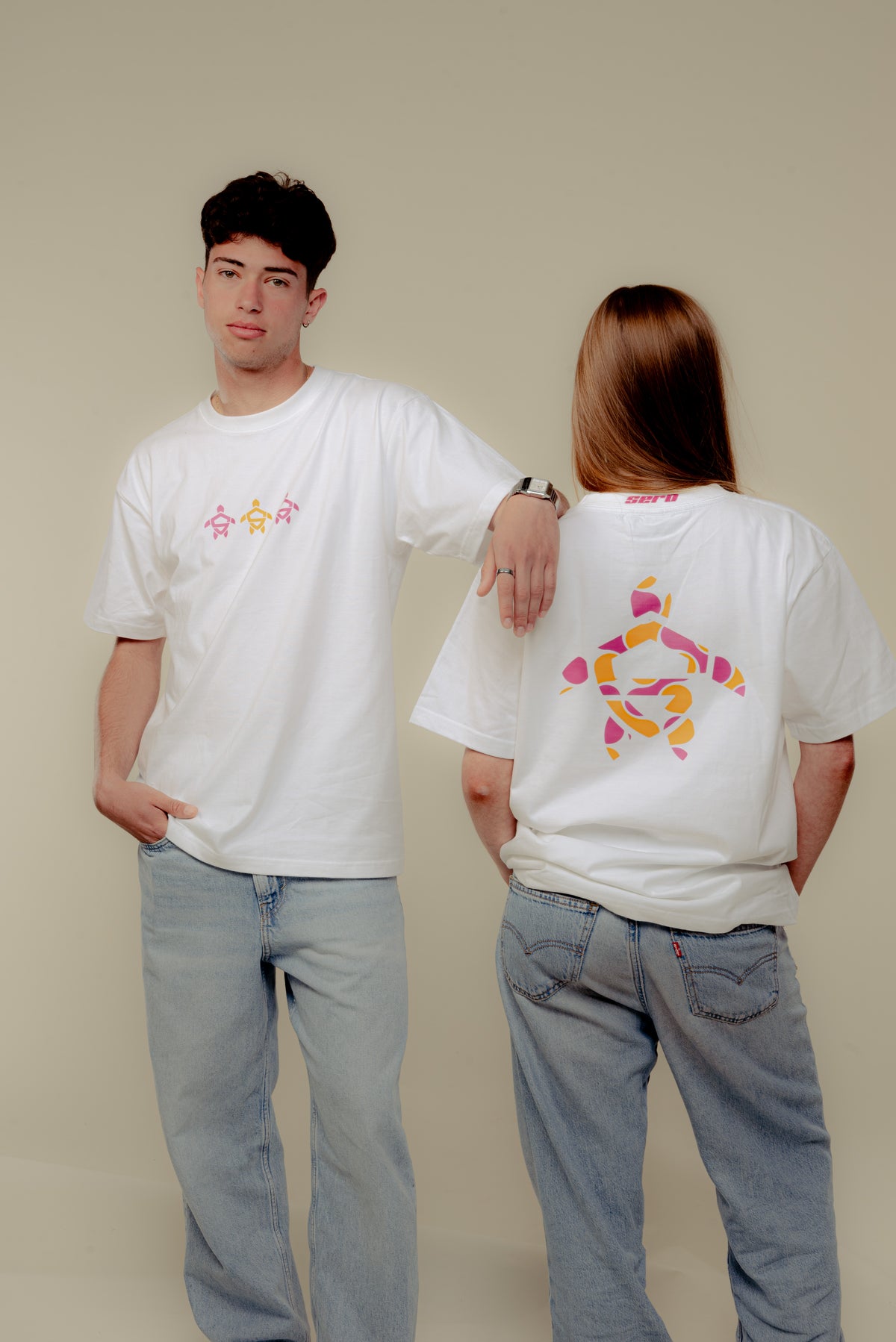 WHITE OG TEE [ORANGE/PINK]