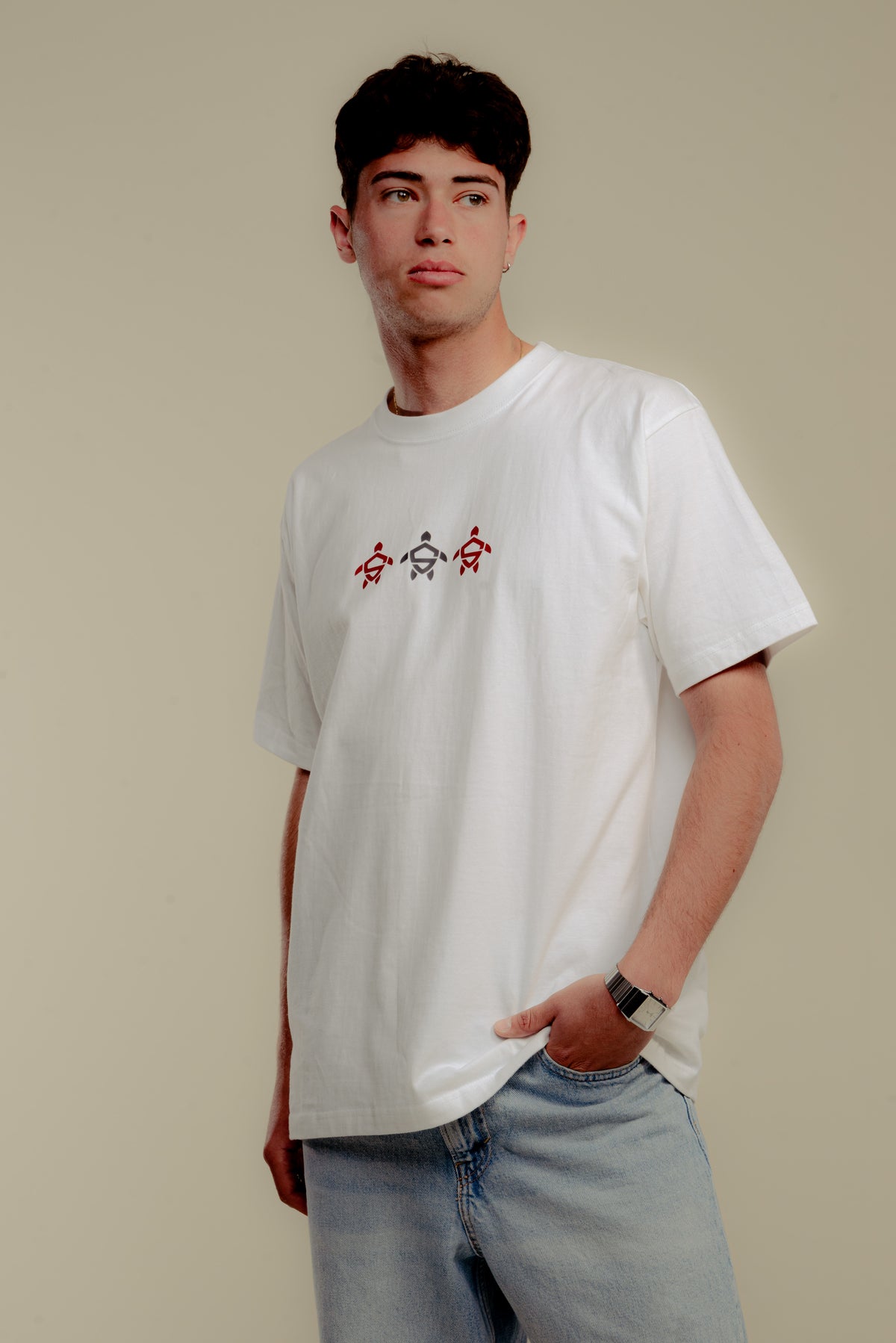 WHITE OG TEE [RED/GREY]
